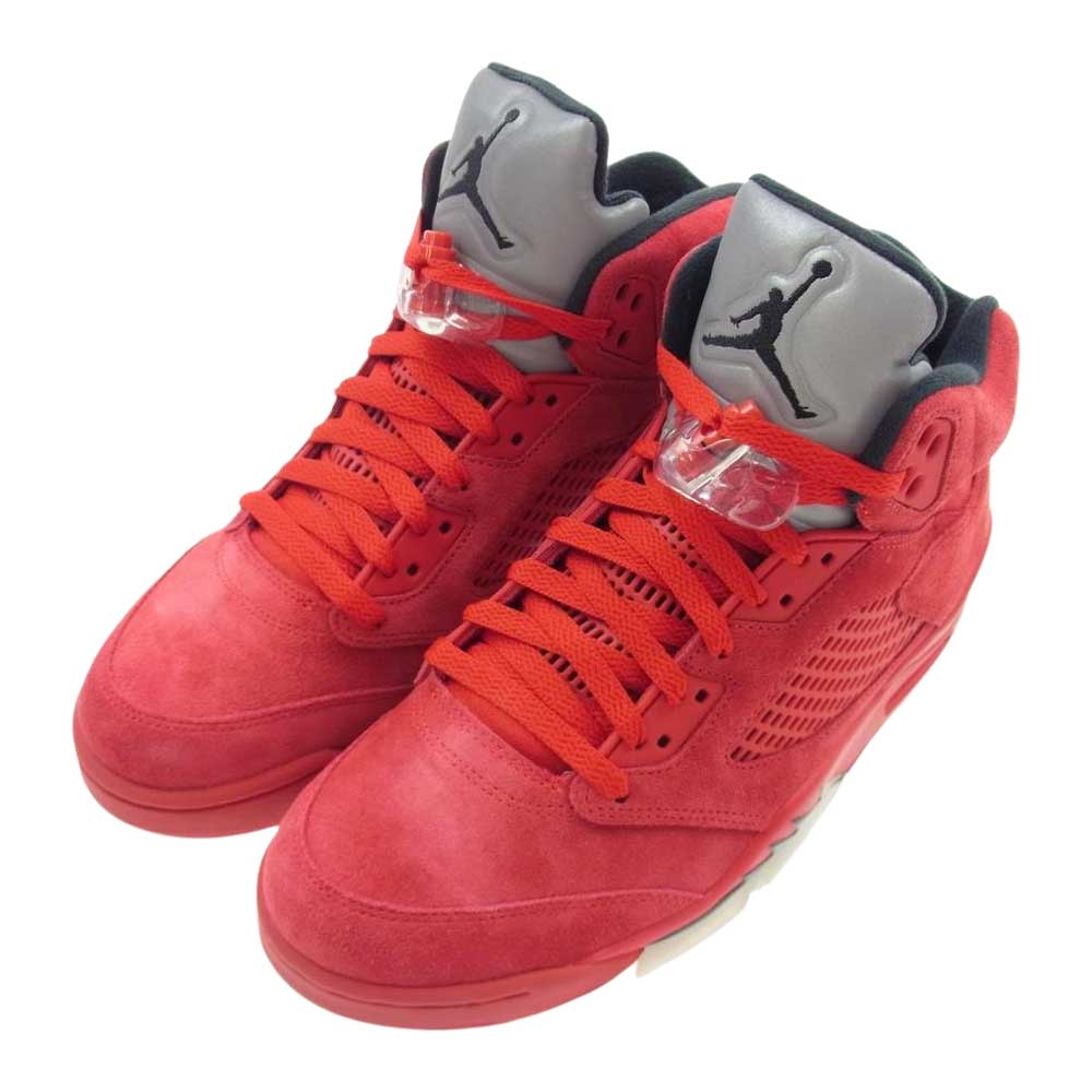 NIKE AIR JORDAN ナイキ ジョーダン 136027-602 AIR JORDAN 5 RETRO OG RED SUEDE エア ジョーダン レトロ レッド ハイカット スニーカー レッド系 27.0cm【新古品】【未使用】【中古】