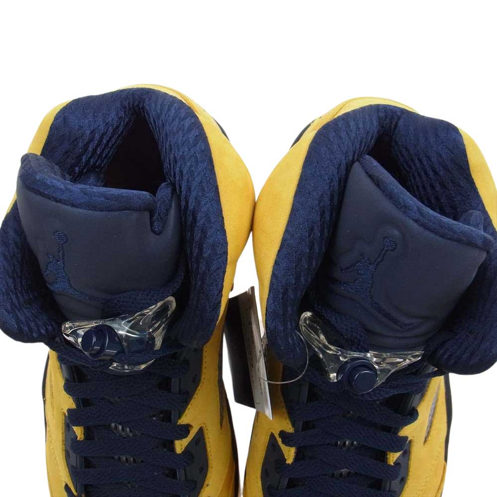 NIKE AIR JORDAN ナイキ ジョーダン CQ9541-704 AIR JORDAN 5 MICHIGAN エアジョーダン5 ミシガン ハイカット スニーカー イエロー系 27.0cm【新古品】【未使用】【中古】