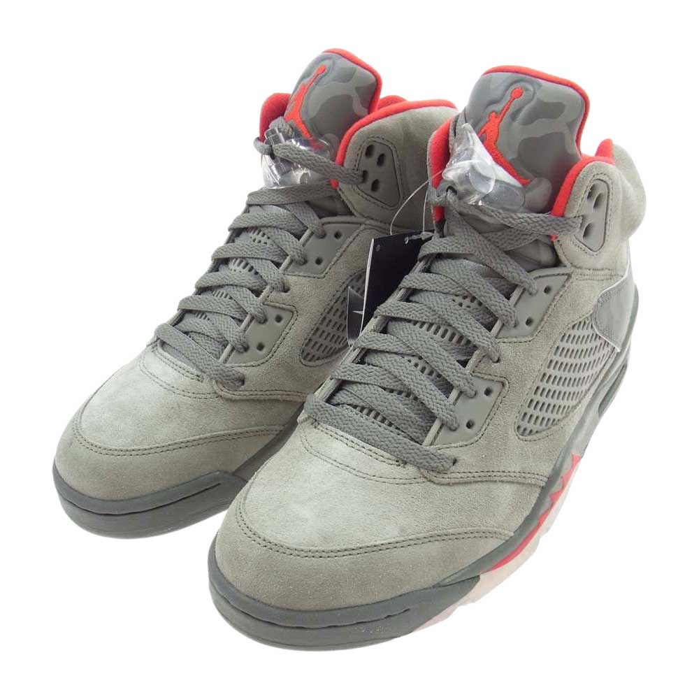 NIKE AIR JORDAN ナイキ ジョーダン 136027-051 AIR JORDAN 5 RETRO P51 CAMO エアジョーダン5 レトロ ダークスタッコ ハイカット スニーカー グレー系 27.0cm【新古品】【未使用】【中古】
