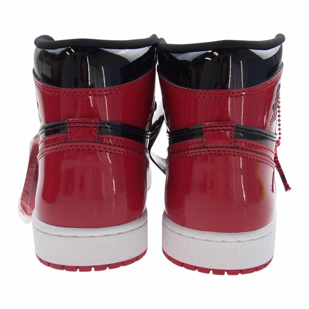 NIKE AIR JORDAN ナイキ ジョーダン 555088-063 AIR JORDAN 1 RETRO HIGH OG BRED PATENT エアジョーダン ブレッド パテント ブラック バーシティレッド ハイカット スニーカー レッド系 ブラック系 27.0cm【新古品】【未使用】【中古】