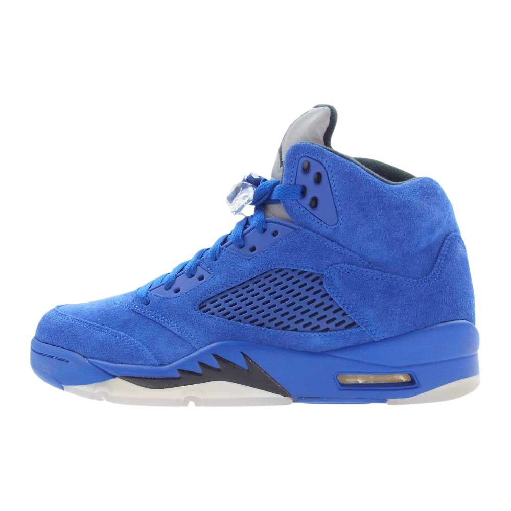 NIKE AIR JORDAN ナイキ ジョーダン 136027-401 AIR JORDAN 5 RETRO BLUE SUEDE エアジョーダン5 レトロ ブルー スウェード ハイカット スニーカー ブルー系 27.0cm【極上美品】【中古】