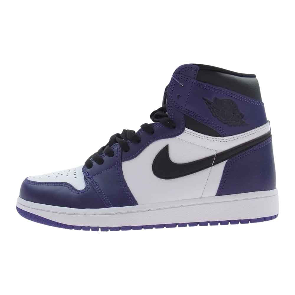 NIKE AIR JORDAN ナイキ ジョーダン 555088-500 AIR JORDAN 1 RETRO HIGH OG COURT PURPLE エア ジョーダン1 レトロ ハイ オージー コートパープル  ハイカット スニーカー パープル系 27.0cm【新古品】【未使用】【中古】