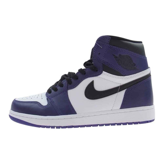 NIKE AIR JORDAN ナイキ ジョーダン 555088-500 AIR JORDAN 1 RETRO HIGH OG COURT PURPLE エア ジョーダン1 レトロ ハイ オージー コートパープル  ハイカット スニーカー パープル系 27.0cm【新古品】【未使用】【中古】