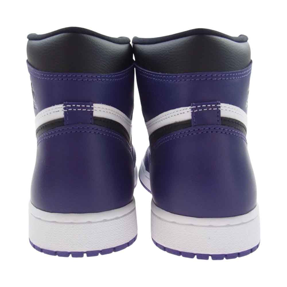 NIKE AIR JORDAN ナイキ ジョーダン 555088-500 AIR JORDAN 1 RETRO HIGH OG COURT PURPLE エア ジョーダン1 レトロ ハイ オージー コートパープル  ハイカット スニーカー パープル系 27.0cm【新古品】【未使用】【中古】