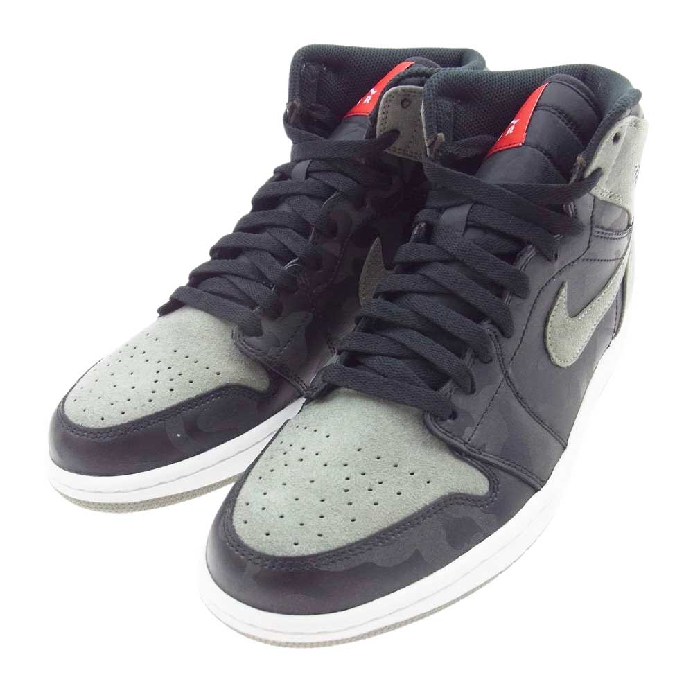 NIKE AIR JORDAN ナイキ ジョーダン AA3993-034 AIR JORDAN 1 RETRO HIGH PREMIUM SHADOW CAMO ジョーダン レトロ プレミアム シャドーカモ ハイカット スニーカー オリーブ系 27.0cm【新古品】【未使用】【中古】