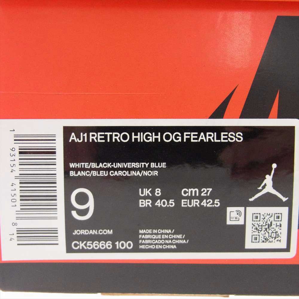 NIKE AIR JORDAN ナイキ ジョーダン CK5666-100 AIR JORDAN 1 RETRO HIGH OG FEARLESS エアジョーダン1 ハイ フィアレス ハイカット スニーカー マルチカラー系 27.0cm【新古品】【未使用】【中古】