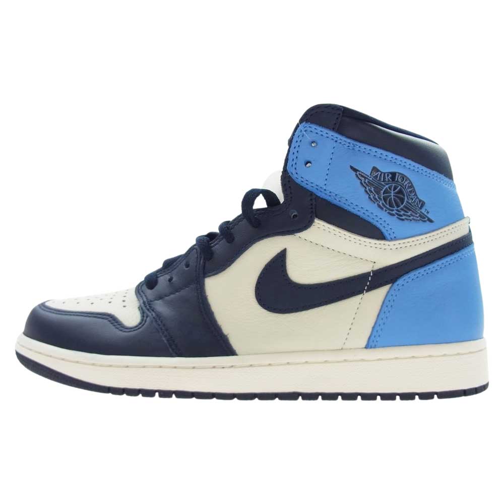 NIKE AIR JORDAN ナイキ ジョーダン 555088-140 AIR JORDAN 1 RETRO HIGH OG OBSIDIAN エアジョーダン1 レトロ ハイ オージーオブシディアン ハイカット スニーカー ブルー系 27.0cm【新古品】【未使用】【中古】