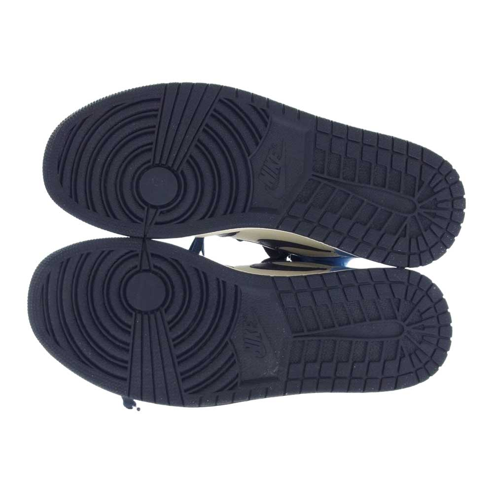 NIKE AIR JORDAN ナイキ ジョーダン 555088-140 AIR JORDAN 1 RETRO HIGH OG OBSIDIAN エアジョーダン1 レトロ ハイ オージーオブシディアン ハイカット スニーカー ブルー系 27.0cm【新古品】【未使用】【中古】