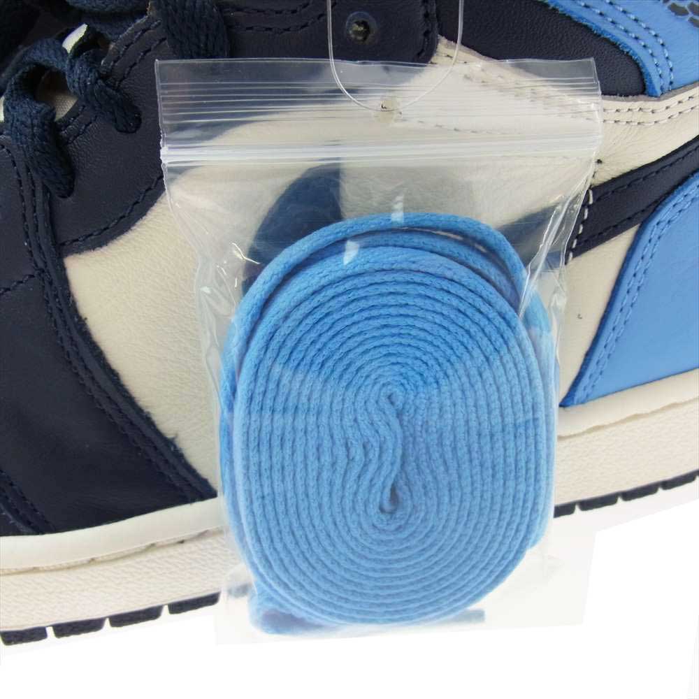 NIKE AIR JORDAN ナイキ ジョーダン 555088-140 AIR JORDAN 1 RETRO HIGH OG OBSIDIAN エアジョーダン1 レトロ ハイ オージーオブシディアン ハイカット スニーカー ブルー系 27.0cm【新古品】【未使用】【中古】