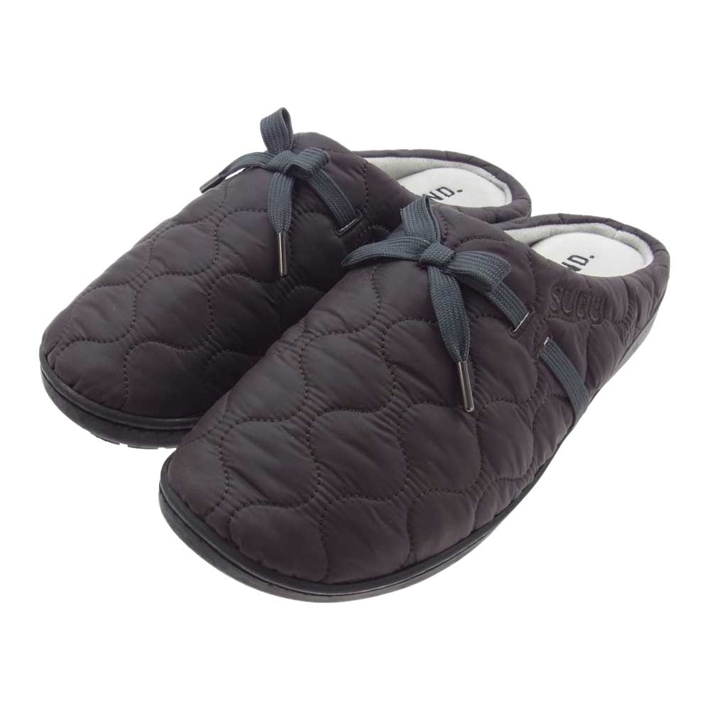エンド × SUBU スブ SURPLUS QUILTING サープラス キルティング サンダル チャコール系 30～31.5cm【中古】