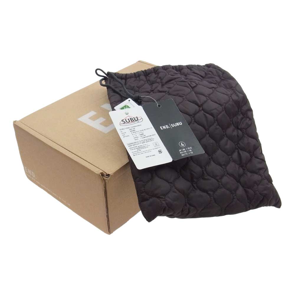 エンド × SUBU スブ SURPLUS QUILTING サープラス キルティング サンダル チャコール系 30～31.5cm【中古】