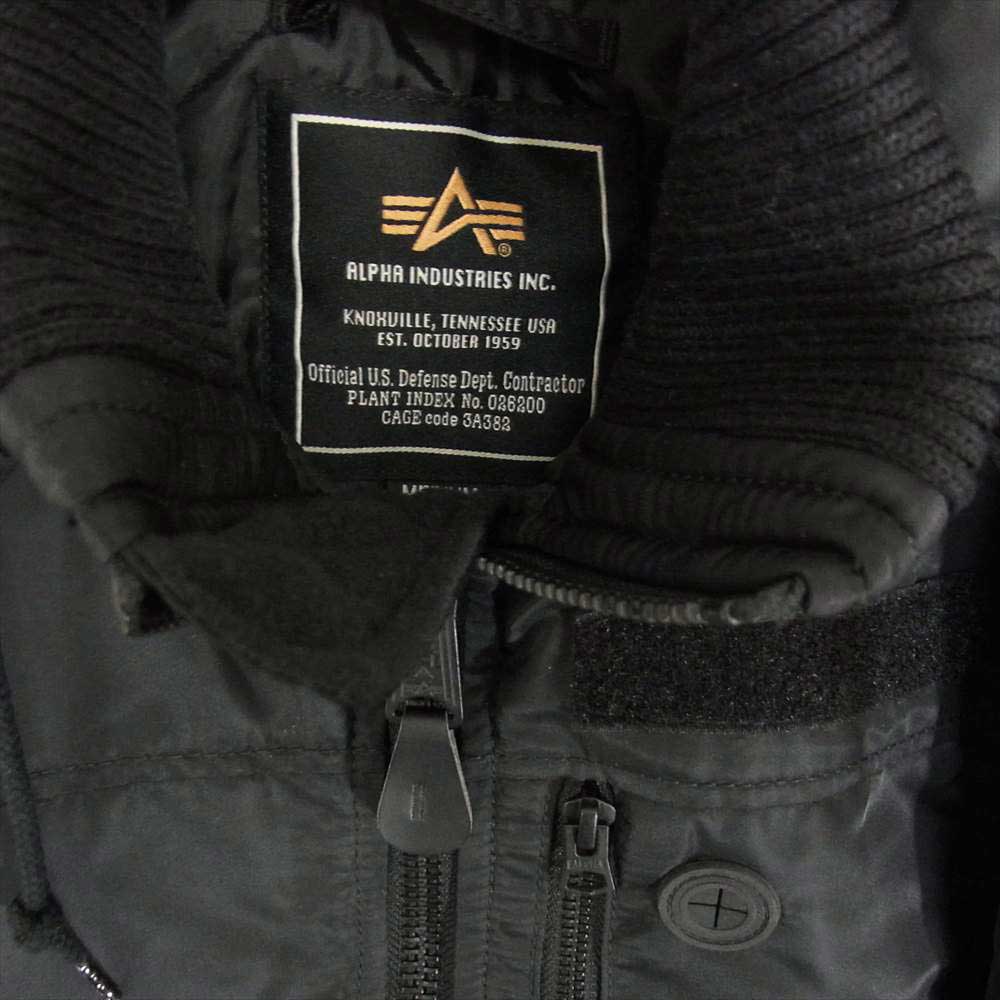ALPHA アルファ TA1049-001 HOODED RIB JACKET 中綿 フーデッド リブジャケット ブラック系 M【中古】