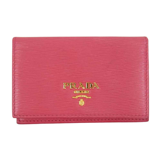 PRADA プラダ カードケース 名刺入れ ピンク系【中古】