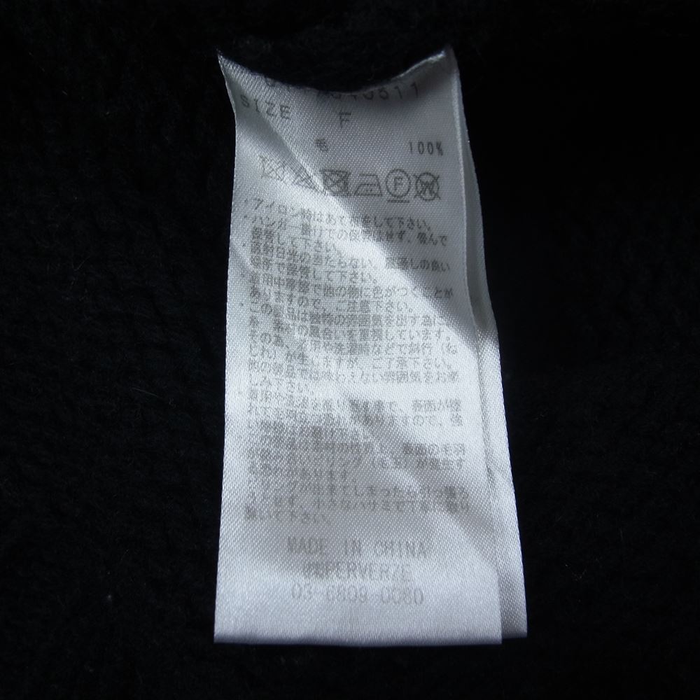パーバーズ 117040511 ダメージ加工 クラッシュ チューブ タートルネック ニット セーター ブラック系 F【中古】