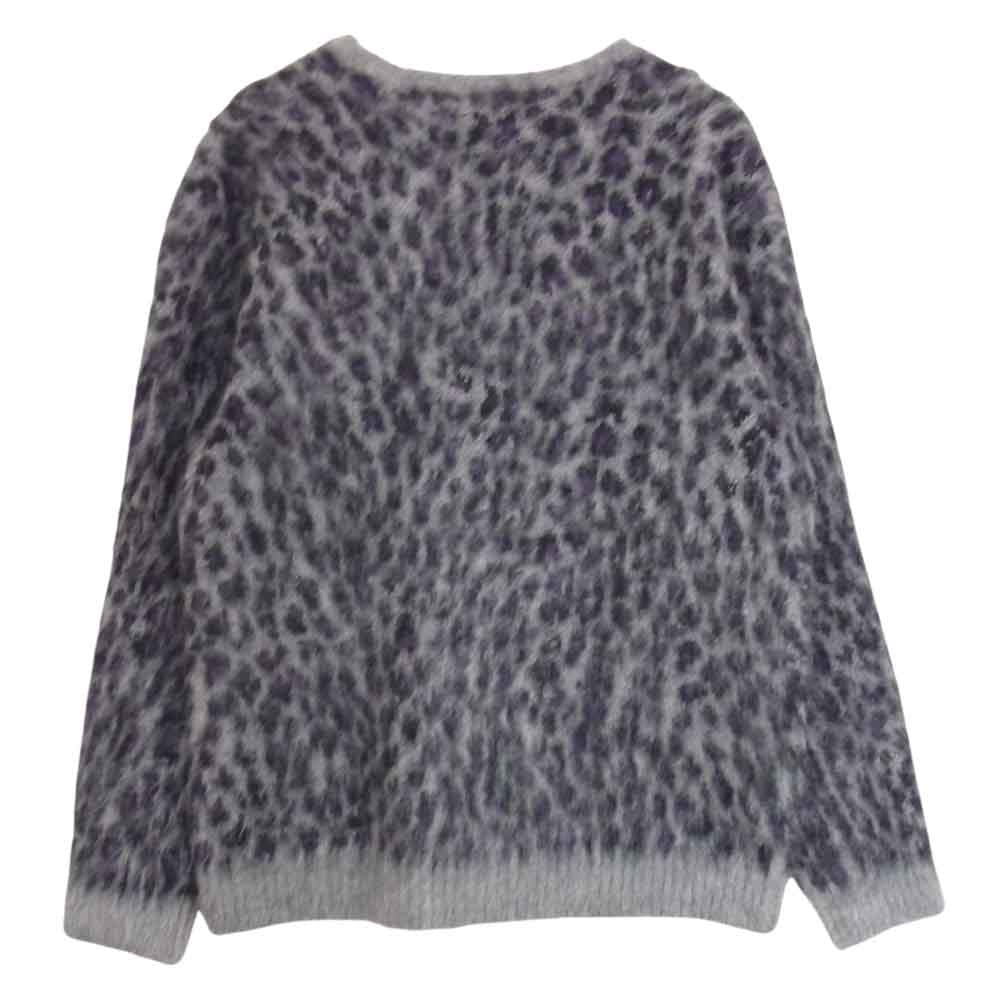 Needles ニードルス DI212 Mohair Sweater Leopard レオパード モヘア ニット セーター グレー系 L【中古】