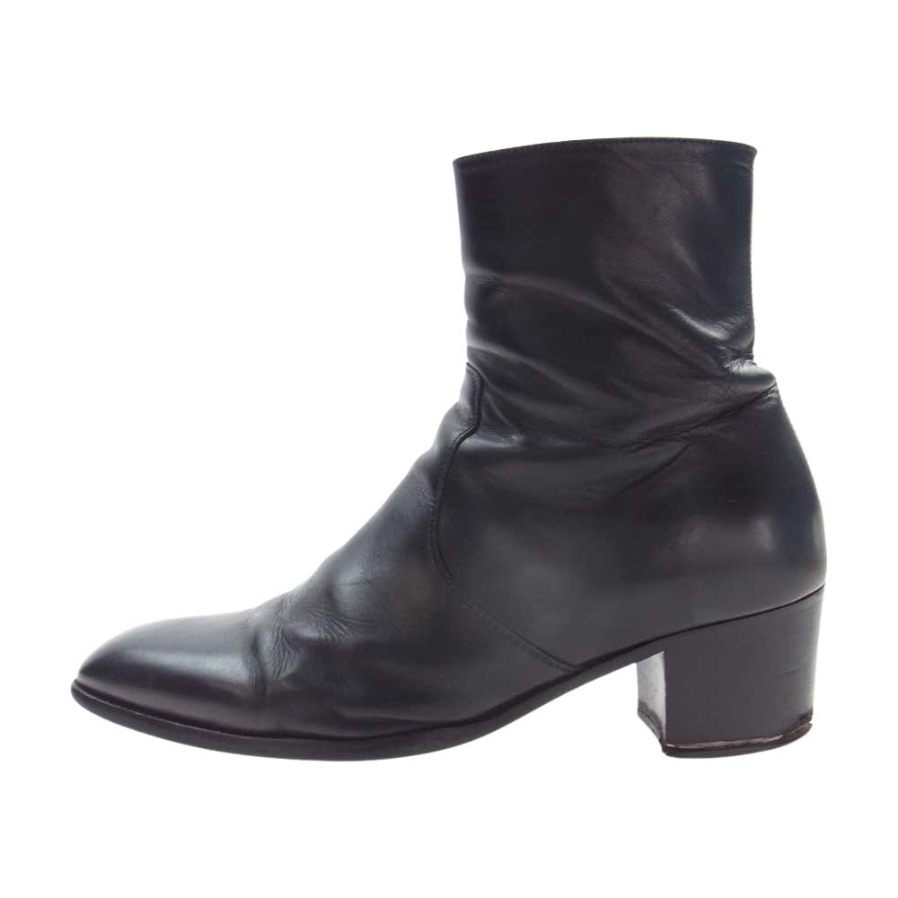 SAINT LAURENT サンローラン Wyatt Leather Chelsea Boots サイドジップ ワイアット ブーツ ブラック系【中古】