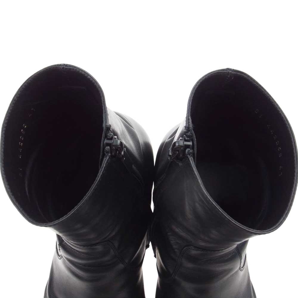 SAINT LAURENT サンローラン Wyatt Leather Chelsea Boots サイドジップ ワイアット ブーツ ブラック系【中古】