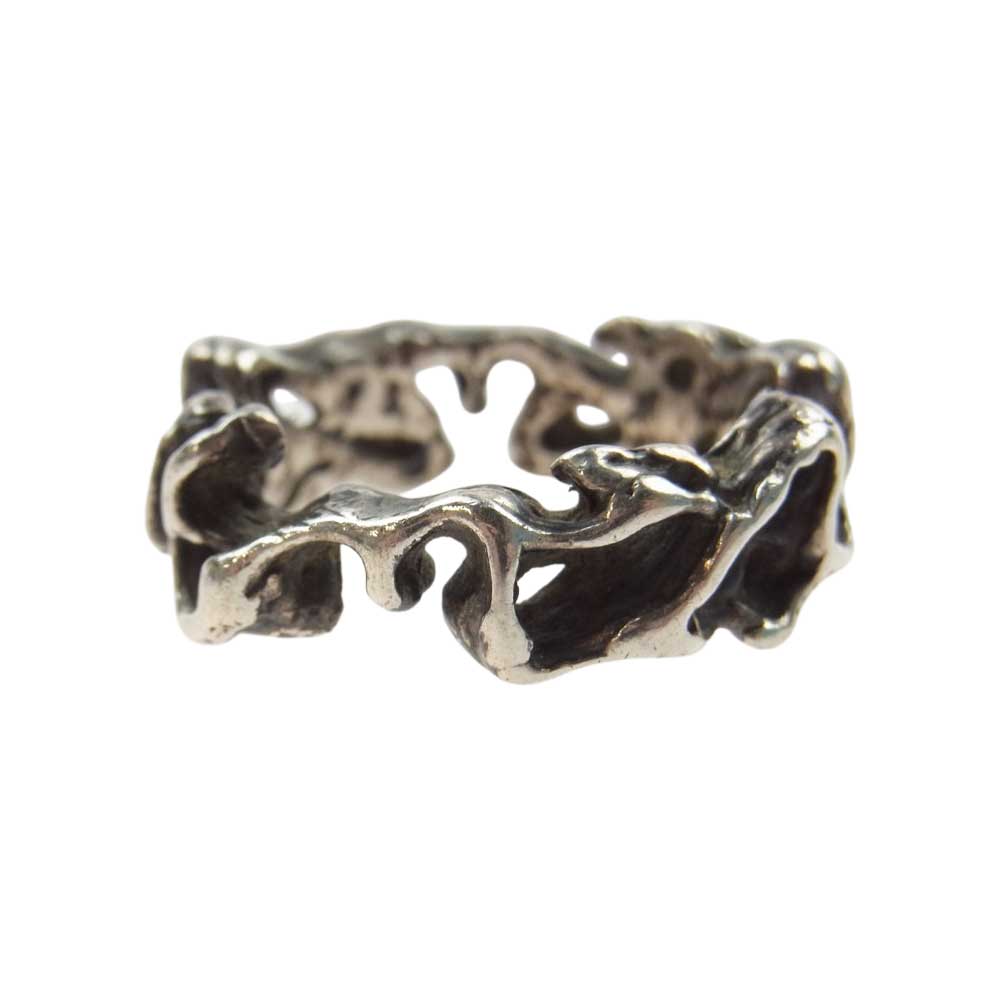 GODSIZE ゴッドサイズ PALMETTE SCROLL RING パルメット スクロール リング シルバー系 17号【中古】