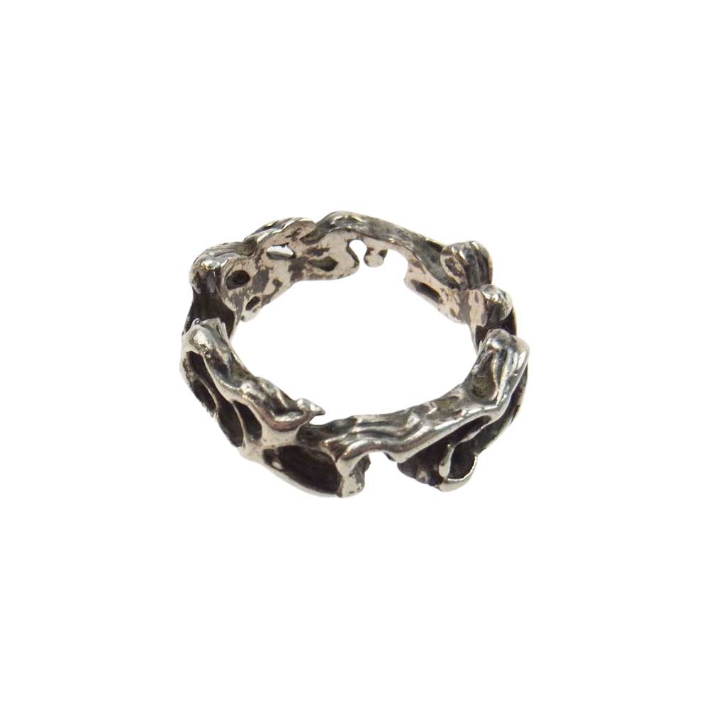 GODSIZE ゴッドサイズ PALMETTE SCROLL RING パルメット スクロール リング シルバー系 17号【中古】