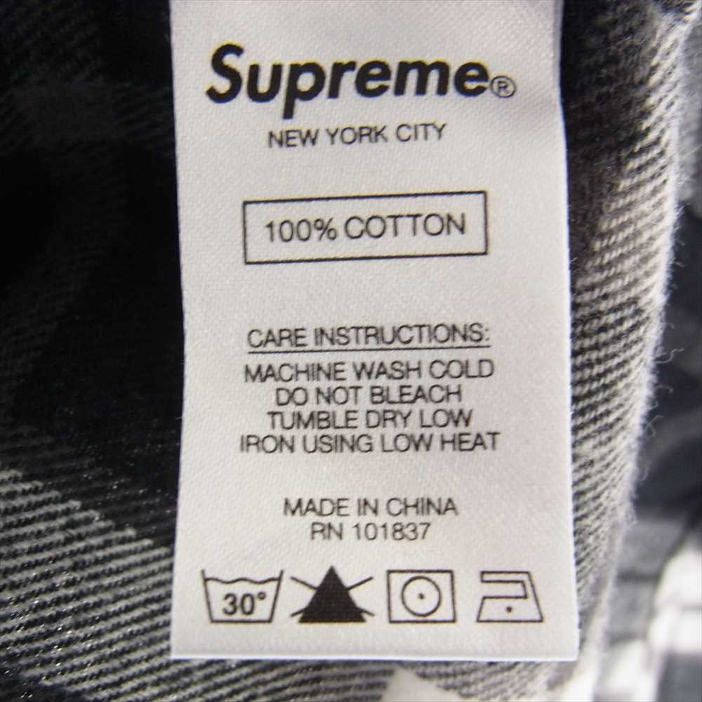 Supreme シュプリーム 21SS × HYSTERIC GLAMOUR ヒステリック グラマー Plaid Flannel Shirt プレイド フランネル シャツ ブラック系 ホワイト系 M【中古】