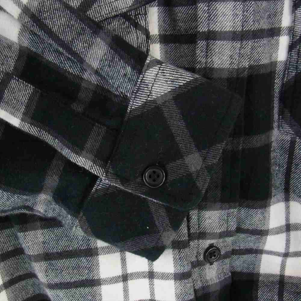 Supreme シュプリーム 21SS × HYSTERIC GLAMOUR ヒステリック グラマー Plaid Flannel Shirt プレイド フランネル シャツ ブラック系 ホワイト系 M【中古】