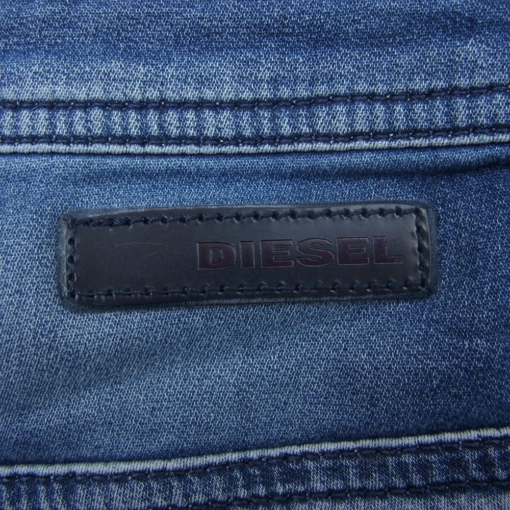 DIESEL ディーゼル 0680Y KROOLEY CB NE ストレッチ リペア ダメージ加工 ジョグジーンズ デニムパンツ インディゴブルー系 30【中古】