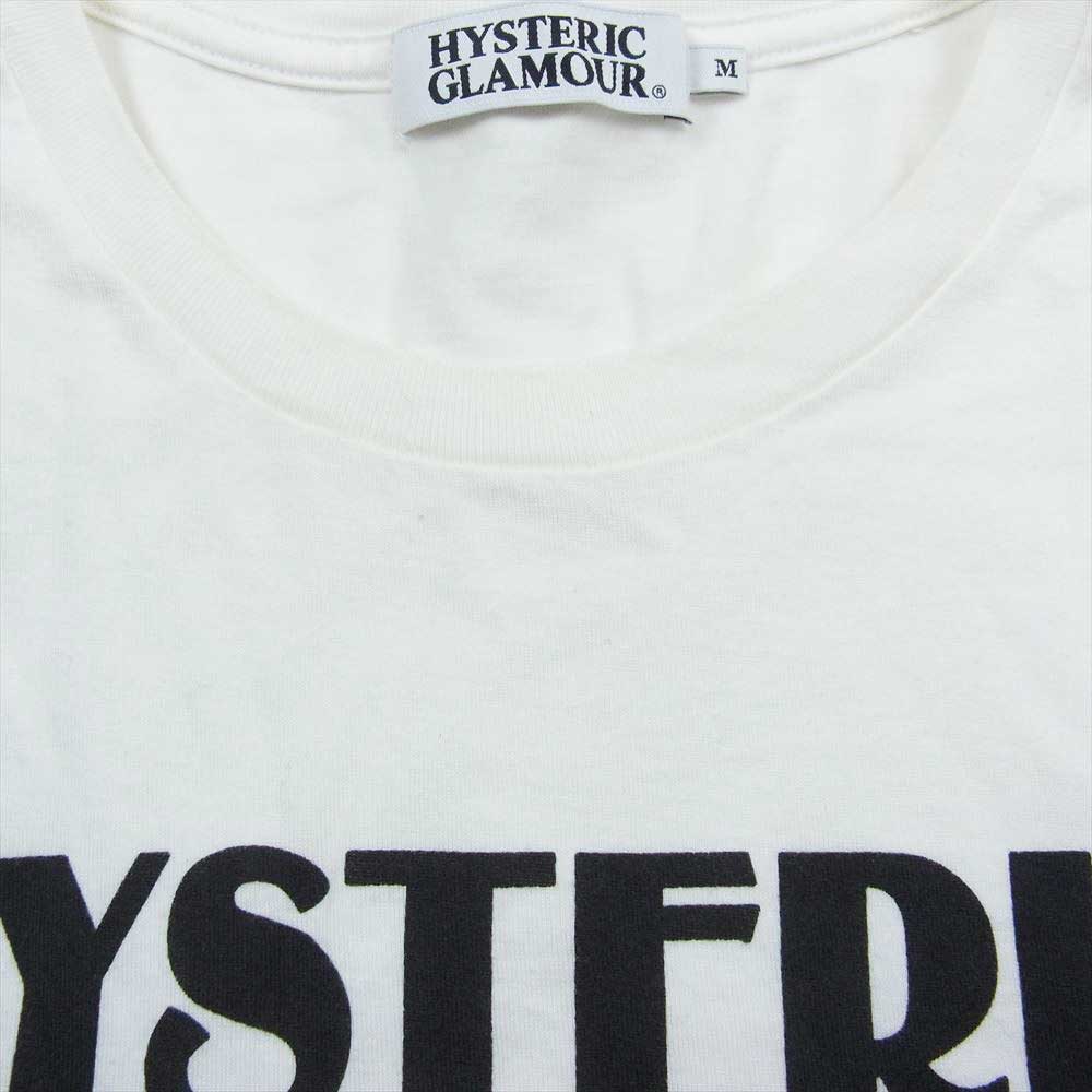 HYSTERIC GLAMOUR ヒステリックグラマー 4CL-5542 DONT LOOK BACK バイクガールプリント 長袖 Tシャツ ロンT ホワイト ホワイト系 M【中古】