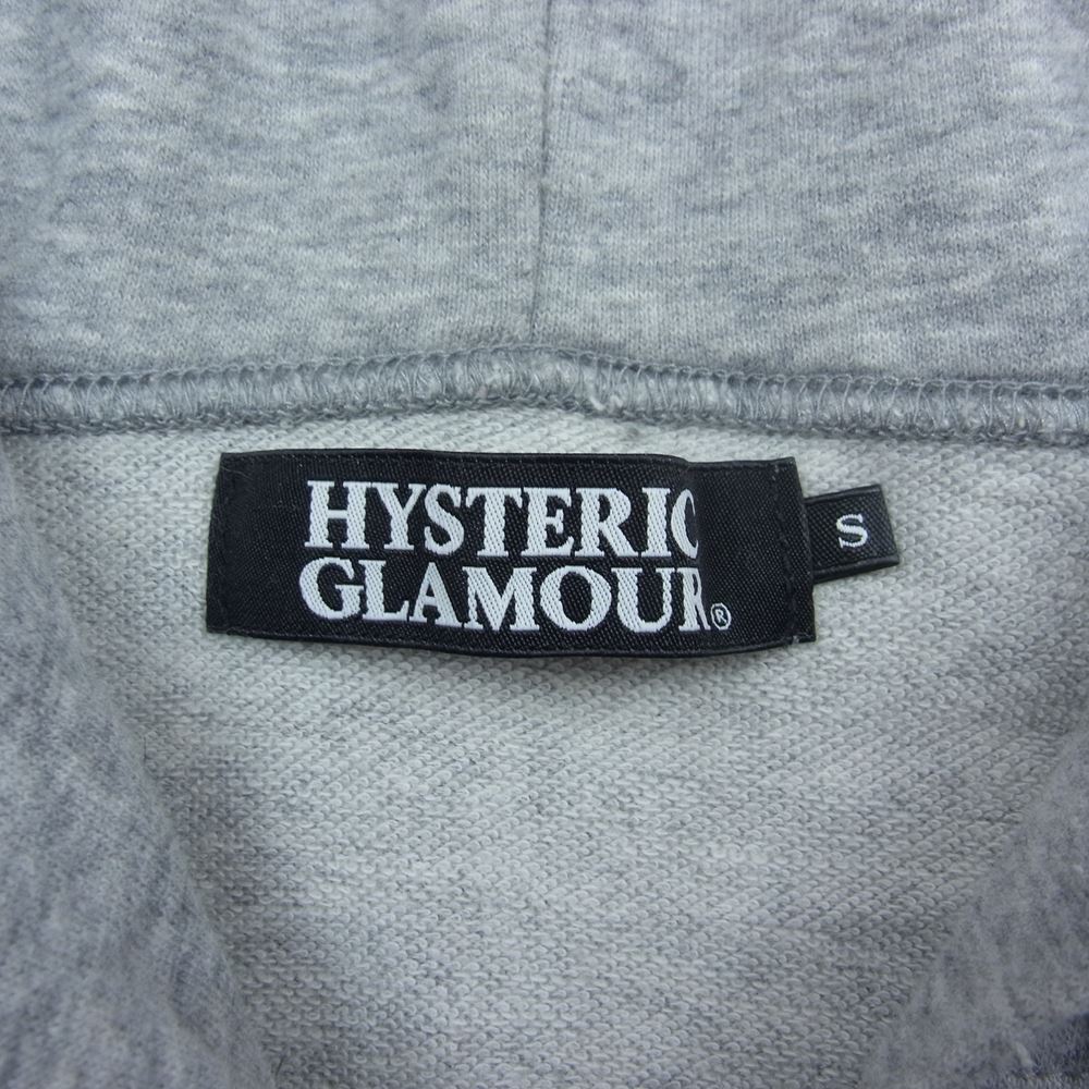 HYSTERIC GLAMOUR ヒステリックグラマー 4CF-1421 DETROIT FOREVER デトロイトフォーエバー 刺繍 バックガールプリント フルジップ パーカー グレー系 S【中古】
