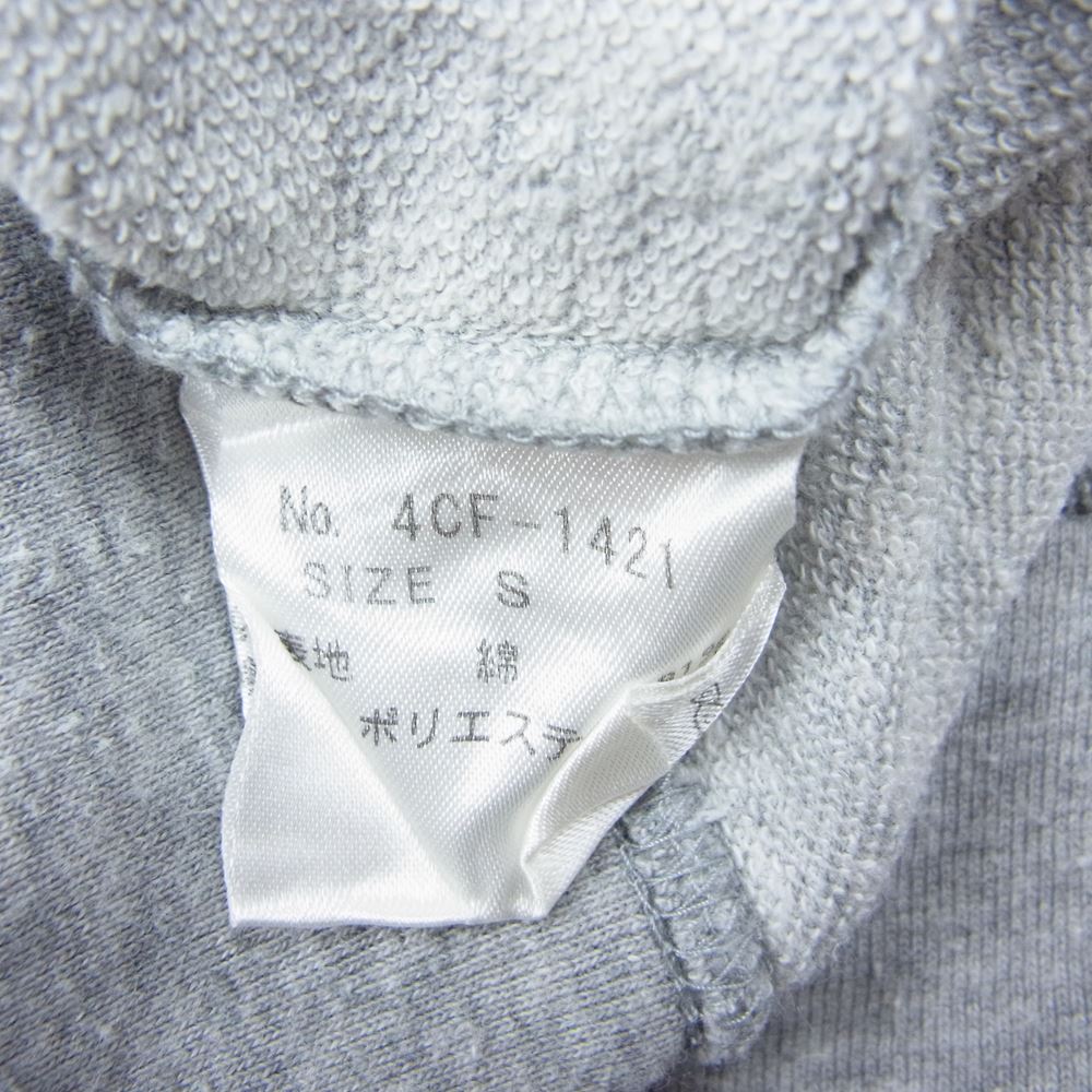 HYSTERIC GLAMOUR ヒステリックグラマー 4CF-1421 DETROIT FOREVER デトロイトフォーエバー 刺繍 バックガールプリント フルジップ パーカー グレー系 S【中古】
