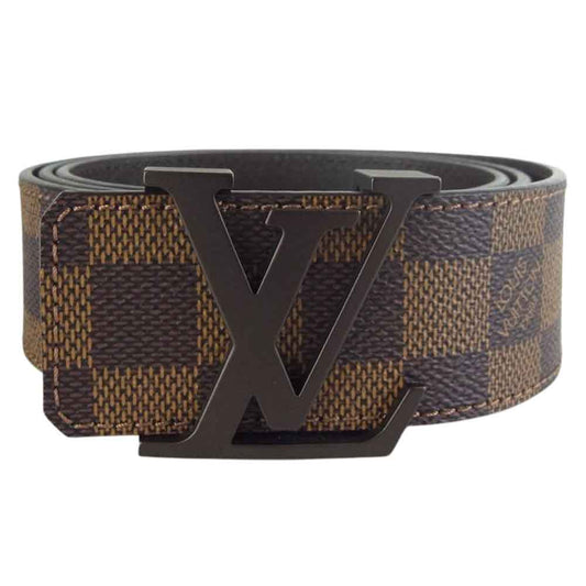 LOUIS VUITTON ルイ・ヴィトン M9807U ダミエ サンチュール LVイニシャル 40MM ベルト ブラウン系 90/36【美品】【中古】