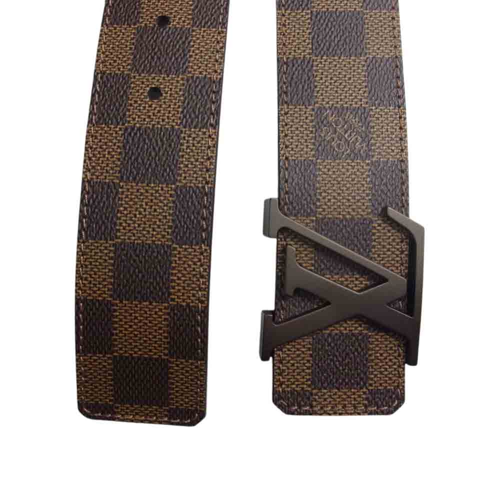 LOUIS VUITTON ルイ・ヴィトン M9807U ダミエ サンチュール LVイニシャル 40MM ベルト ブラウン系 90/36【美品】【中古】
