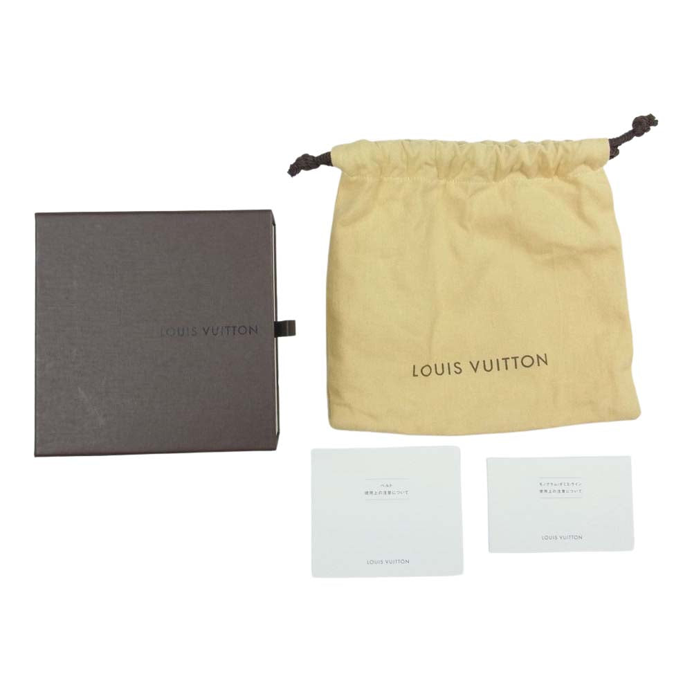 LOUIS VUITTON ルイ・ヴィトン M9807U ダミエ サンチュール LVイニシャル 40MM ベルト ブラウン系 90/36【美品】【中古】