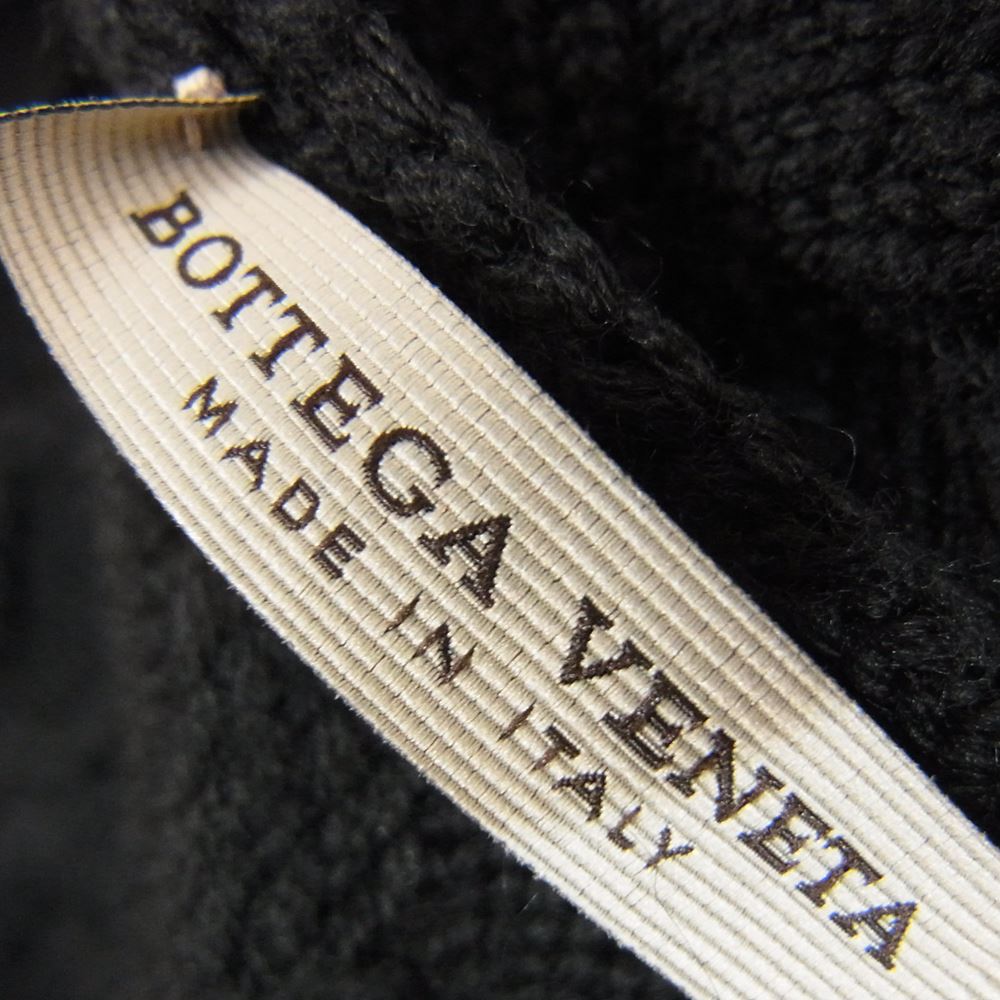 BOTTEGAVENETA ボッテガヴェネタ イタリア製 イントレチャート ウール マフラー ストール ブラック系【中古】