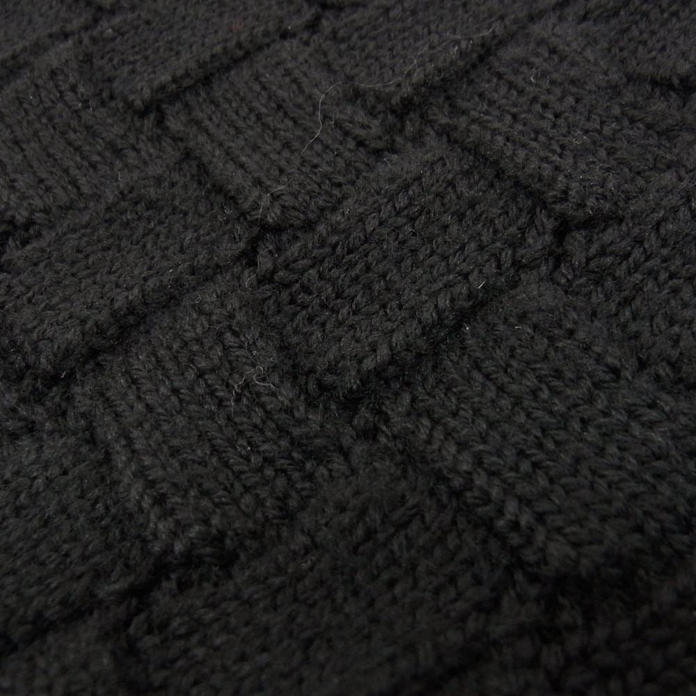 BOTTEGAVENETA ボッテガヴェネタ イタリア製 イントレチャート ウール マフラー ストール ブラック系【中古】