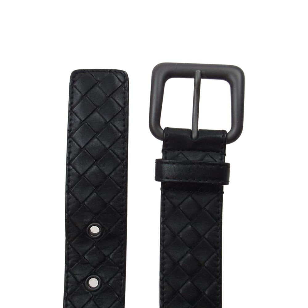 BOTTEGAVENETA ボッテガヴェネタ イントレチャート レザー ベルト ブラック系【中古】