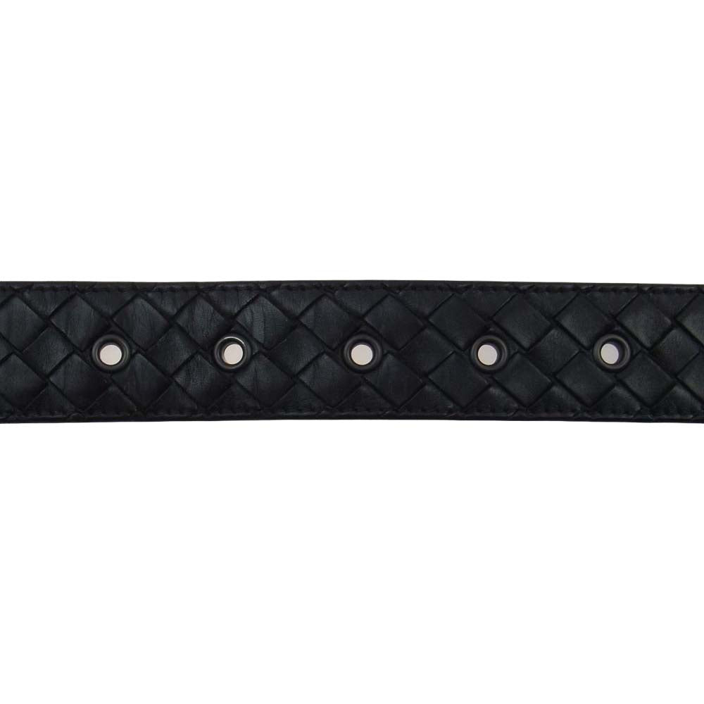 BOTTEGAVENETA ボッテガヴェネタ イントレチャート レザー ベルト ブラック系【中古】