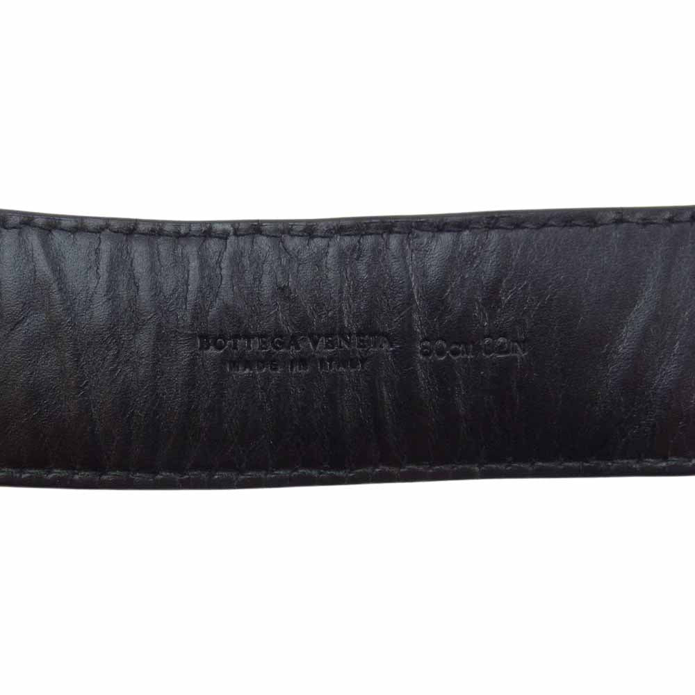 BOTTEGAVENETA ボッテガヴェネタ イントレチャート レザー ベルト ブラック系【中古】