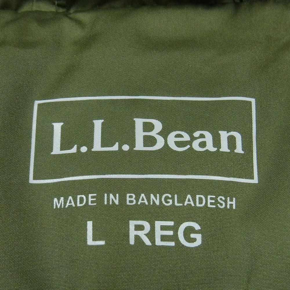L.L.Bean エルエルビーン フィット アーバン フーディ ダウン コート バングラディシュ製 カーキ系 L【中古】