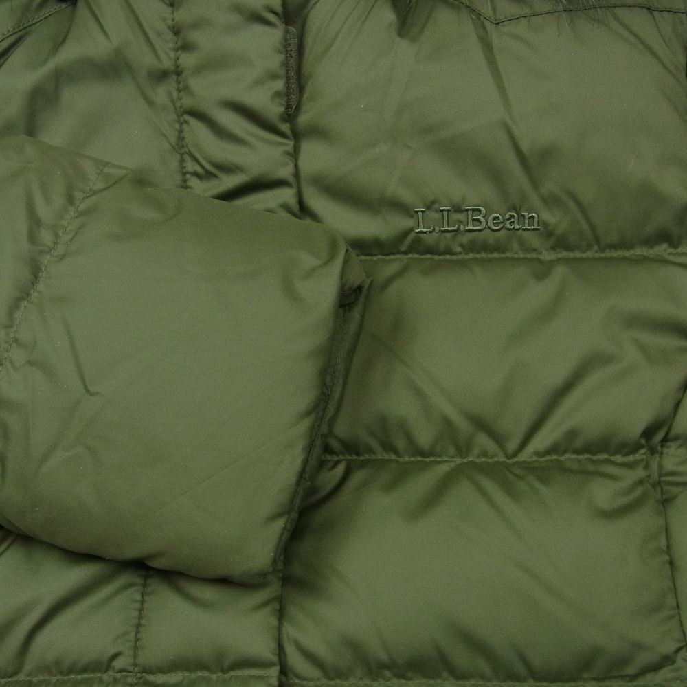 L.L.Bean エルエルビーン フィット アーバン フーディ ダウン コート バングラディシュ製 カーキ系 L【中古】