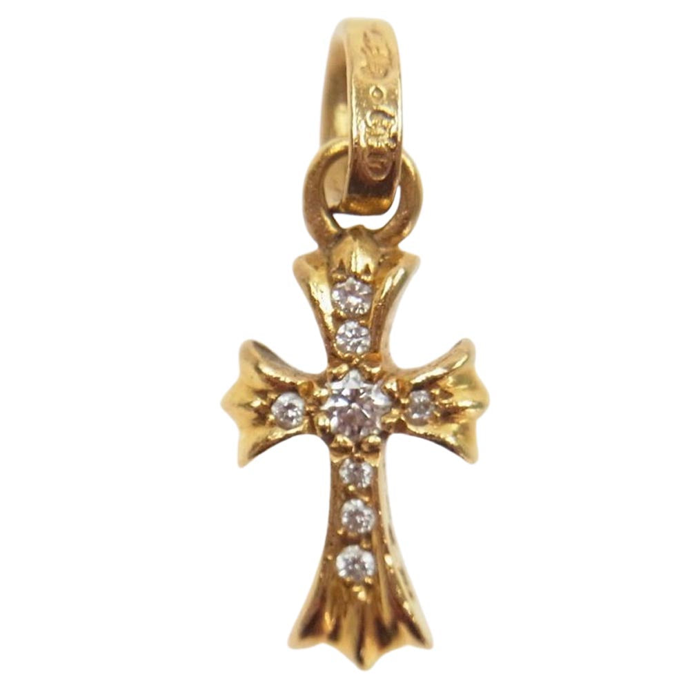 CHROME HEARTS クロムハーツ（原本無） 22K CRS BBYFAT P/DMND CHクロス ベイビーファット パヴェダイヤ チャーム ゴールド系【中古】