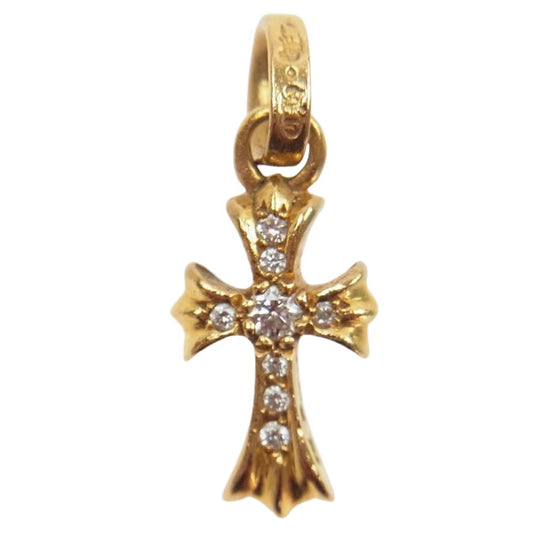 CHROME HEARTS クロムハーツ（原本無） 22K CRS BBYFAT P/DMND CHクロス ベイビーファット パヴェダイヤ チャーム ゴールド系【中古】