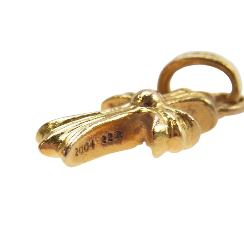 CHROME HEARTS クロムハーツ（原本無） 22K CRS BBYFAT P/DMND CHクロス ベイビーファット パヴェダイヤ チャーム ゴールド系【中古】