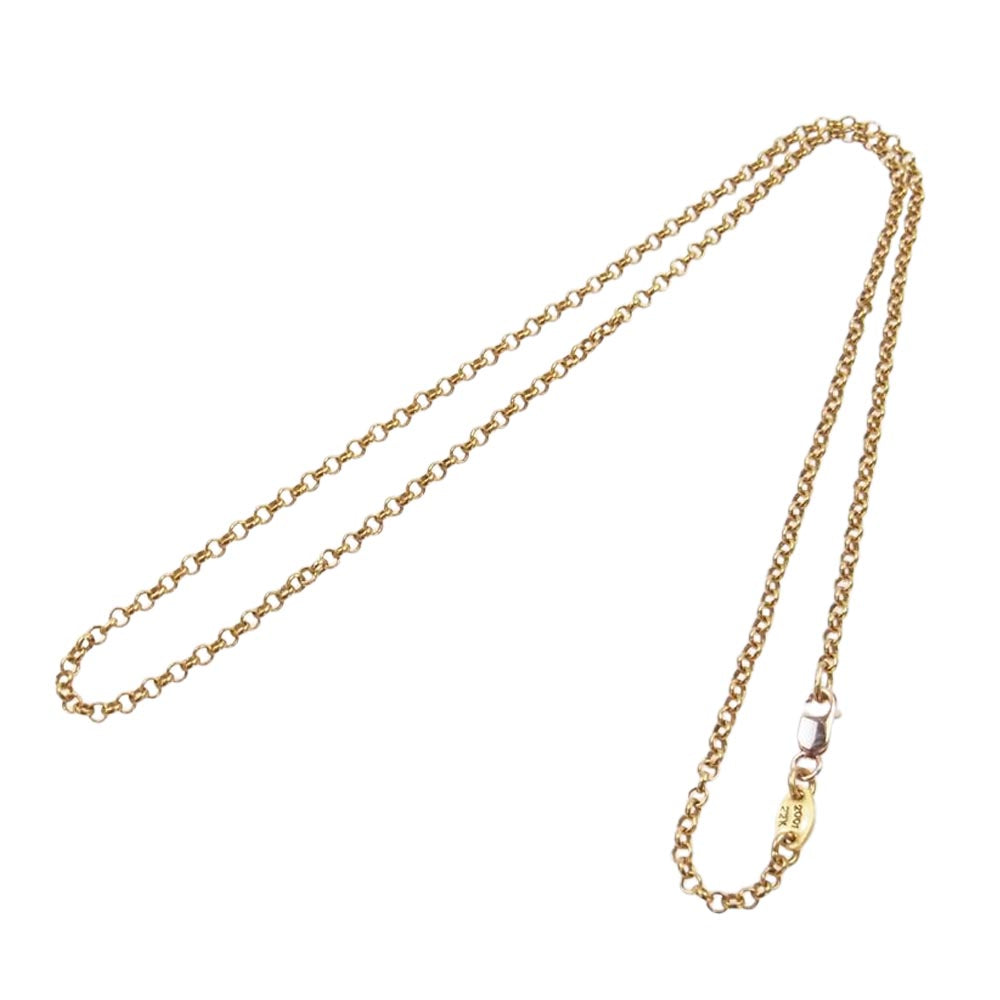 CHROME HEARTS クロムハーツ（原本有） 22K NECKCHAIN R18 18inch ロールチェーン 18インチ ゴールド系【中古】