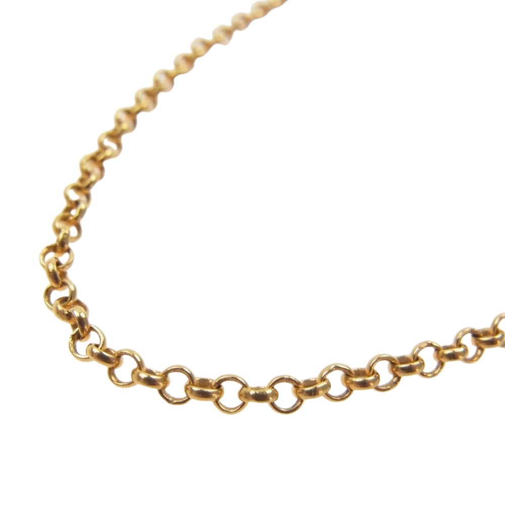 CHROME HEARTS クロムハーツ（原本有） 22K NECKCHAIN R18 18inch ロールチェーン 18インチ ゴールド系【中古】
