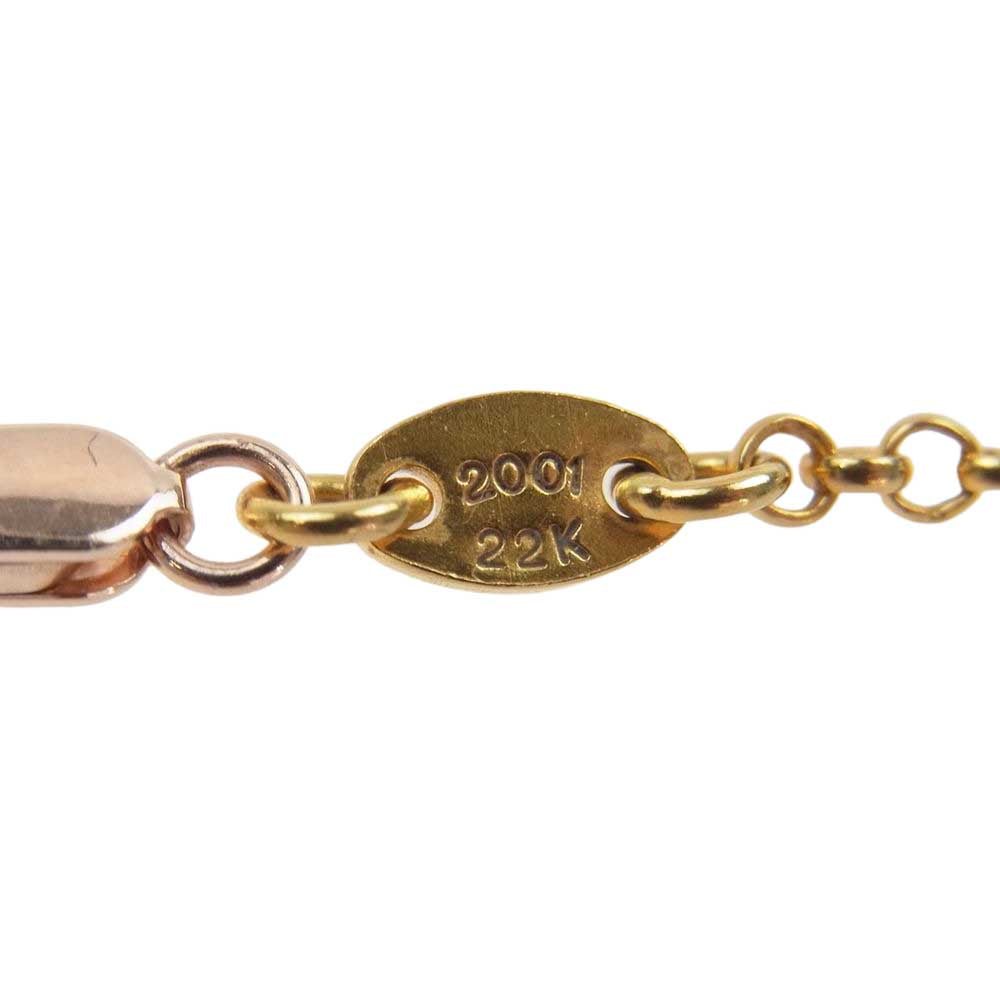 CHROME HEARTS クロムハーツ（原本有） 22K NECKCHAIN R18 18inch ロールチェーン 18インチ ゴールド系【中古】