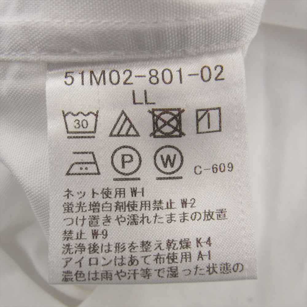 ブラックレーベル クレストブリッジ 51M02-801-02 BD ボタンダウン 長袖 シャツ ホワイト系 LL【中古】