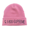 Supreme シュプリーム 18AW 1-800 Beanie ビーニー ニットキャップ ピンク系【中古】