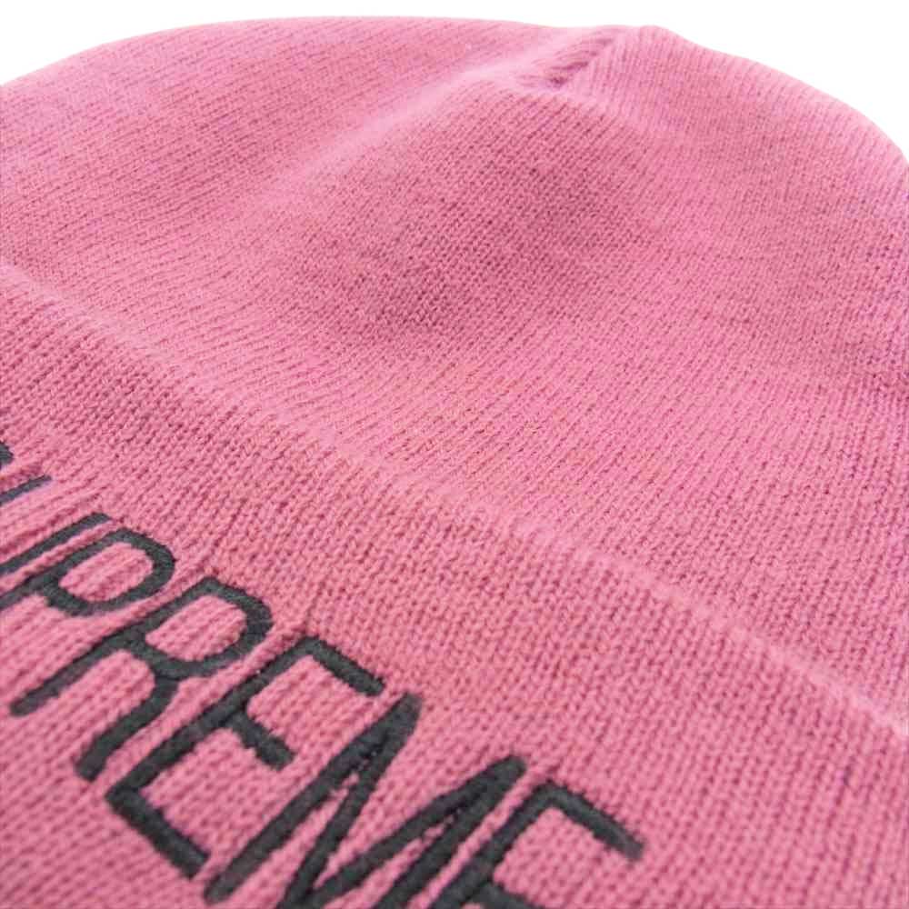 Supreme シュプリーム 18AW 1-800 Beanie ビーニー ニットキャップ ピンク系【中古】