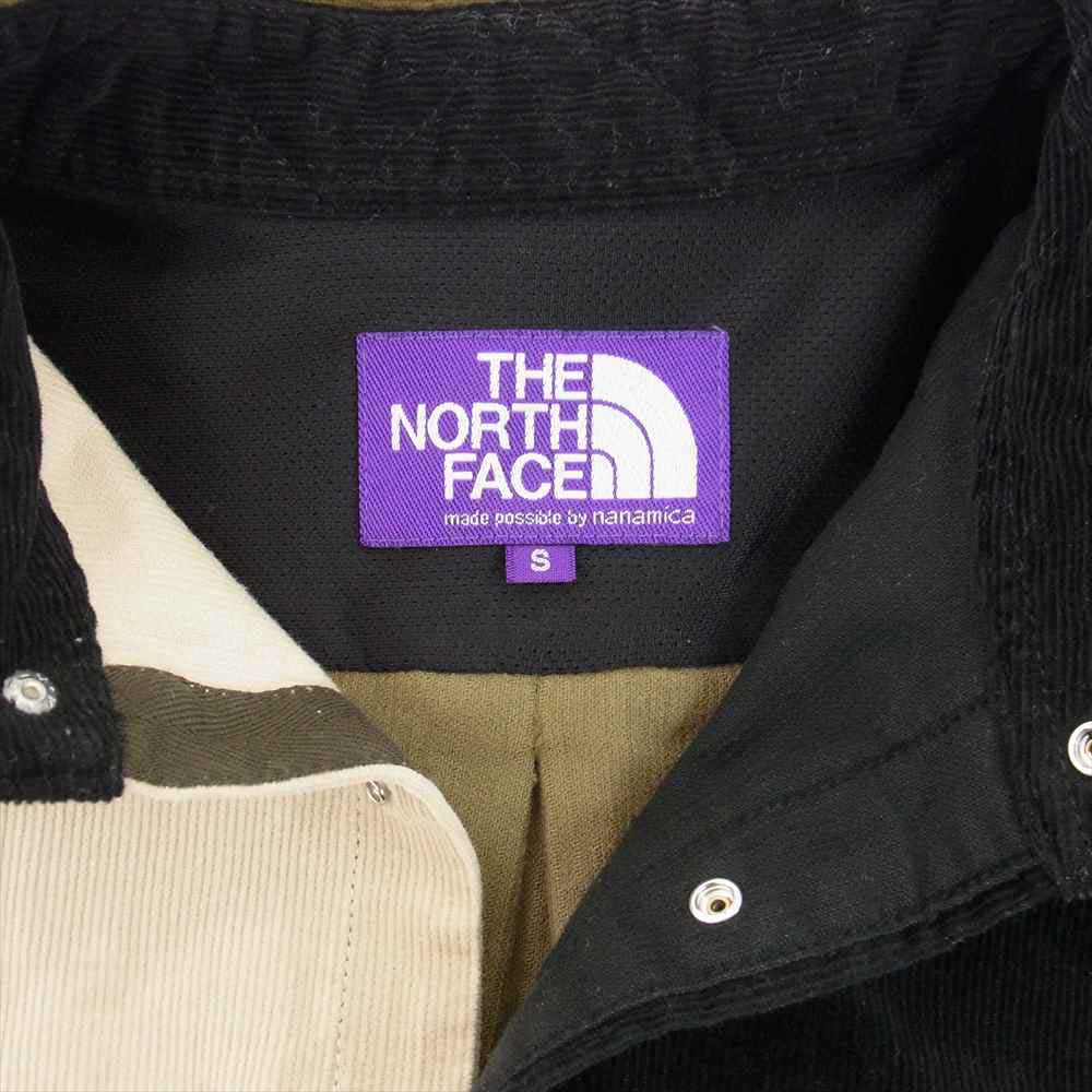 THE NORTH FACE ノースフェイス NT3075N PURPLE LABEL パープル レーベル Organic Cotton Corduroy Panel Big Shirt オーガニック コットン コーデュロイ ビッグ シャツ マルチカラー系 S【中古】