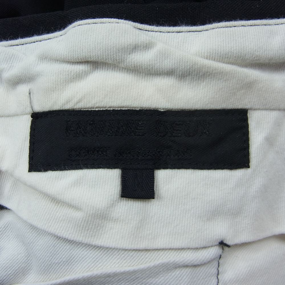 COMME des GARCONS HOMME DEUX コムデギャルソンオムドゥ 20SS DE-P058 ワイド テーパード スラックスパンツ ブラック系 M【中古】